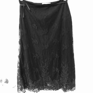 Black lace skirt